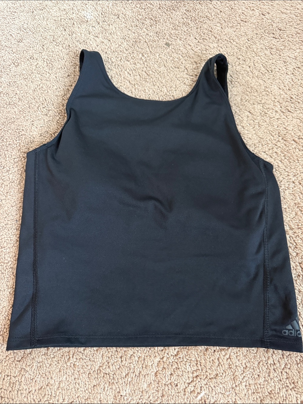Adidas Black Performance Tank with Subtle Logo